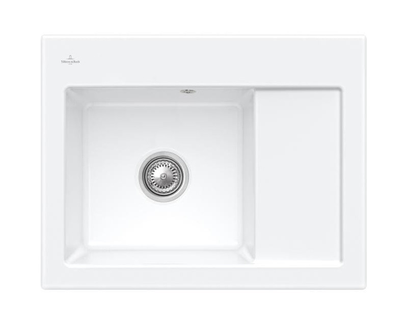 Villeroy&Boch Subway 45 Compact zlewozmywak ceramiczny 1 komora z lewej strony Stone White CeramicPlus 331201RW