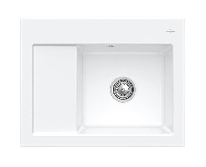 Villeroy&Boch Subway 45 Compact zlewozmywak ceramiczny 1 komora z prawej strony Stone White CeramicPlus 331301RW