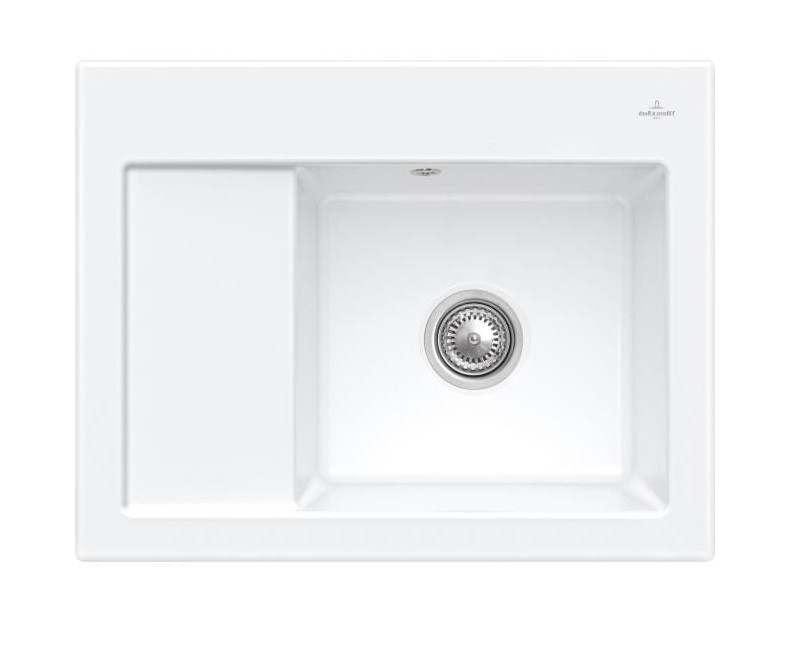 Villeroy&Boch Subway 45 Compact zlewozmywak ceramiczny 1 komora z prawej strony Weiss Alpin CeramicPlus 331301R1