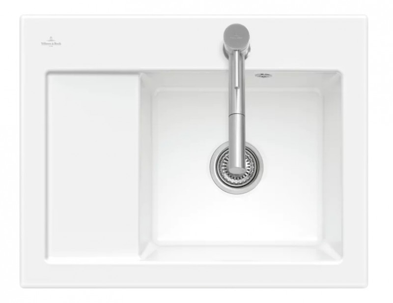 Villeroy&Boch Subway 45 Compact zlewozmywak ceramiczny 1 komora z prawej strony Weiss Alpin CeramicPlus 331301R1