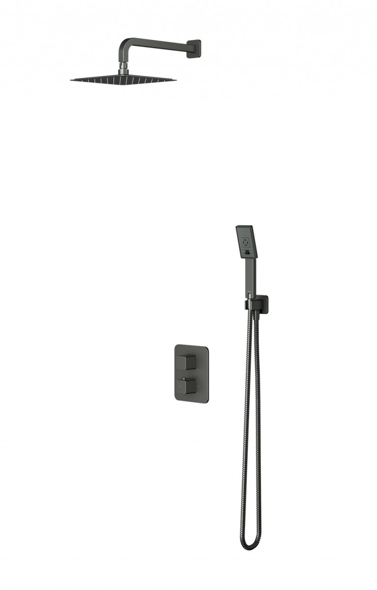 Omnires Slide termostatyczny system prysznicowy podtynkowy grafit SYSSL11GR