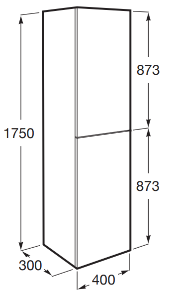 Roca Delta kolumna słupek łazienkowy wysoki ciemny wiąz A857635511