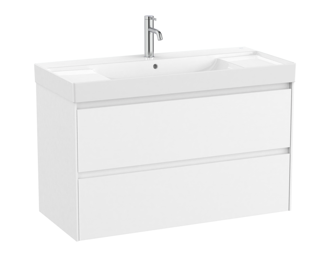 Roca Ona zestaw łazienkowy Unik z 2 szufladami 100 cm biały mat A851693509
