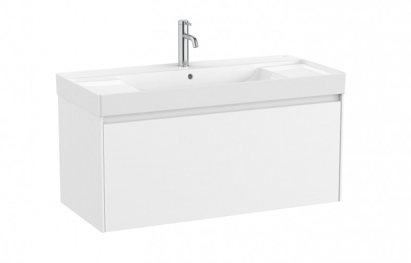Roca Ona zestaw łazienkowy Unik z 1 szufladą 100 cm biały mat A851686509