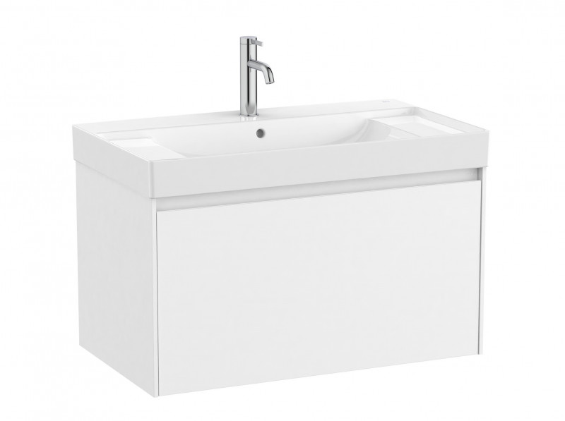 Roca Ona zestaw łazienkowy Unik z 1 szufladą 80 cm biały mat A851685509