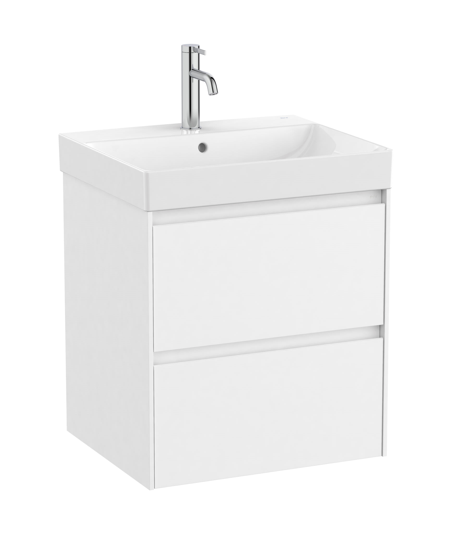 Roca Ona zestaw łazienkowy Unik z 2 szufladami 55 cm biały mat A851687509