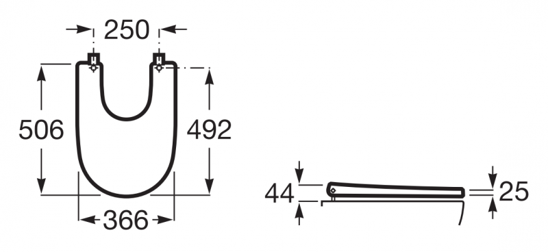 Roca Ona pokrywa bidetu wolnoopadająca łatwowypinalna supralit A806E12001