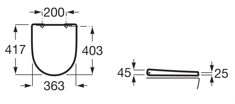 Roca Ona deska WC zwykła Compacto duroplast A801E20002