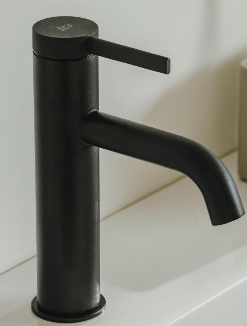 Roca Ona bateria umywalkowa Cold Start z korkiem click-clack czarny matowy A5A3A9ENB0