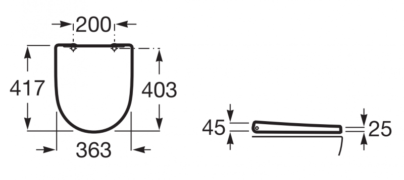 Roca Ona deska WC wolnoopadająca latwowypinalna Compacto supralit A801E22001