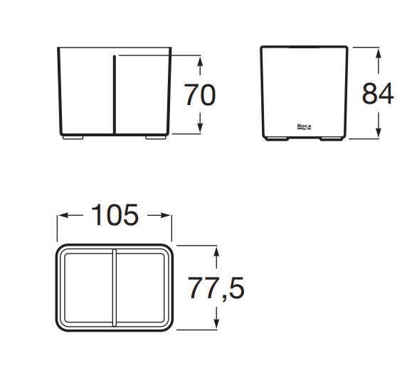 Roca Ona kubek stojący biały mat A817672C60