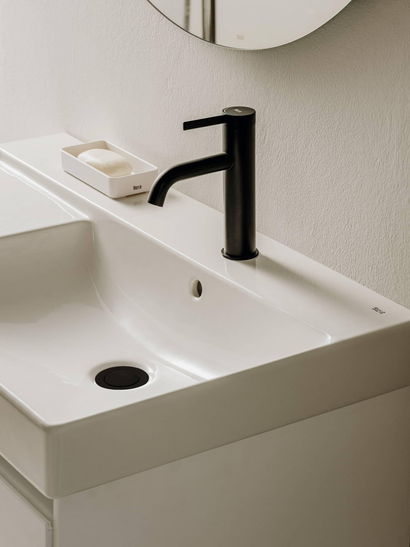 Roca Ona umywalka wisząca prawa 80x46 Fineceramic biały A327688000