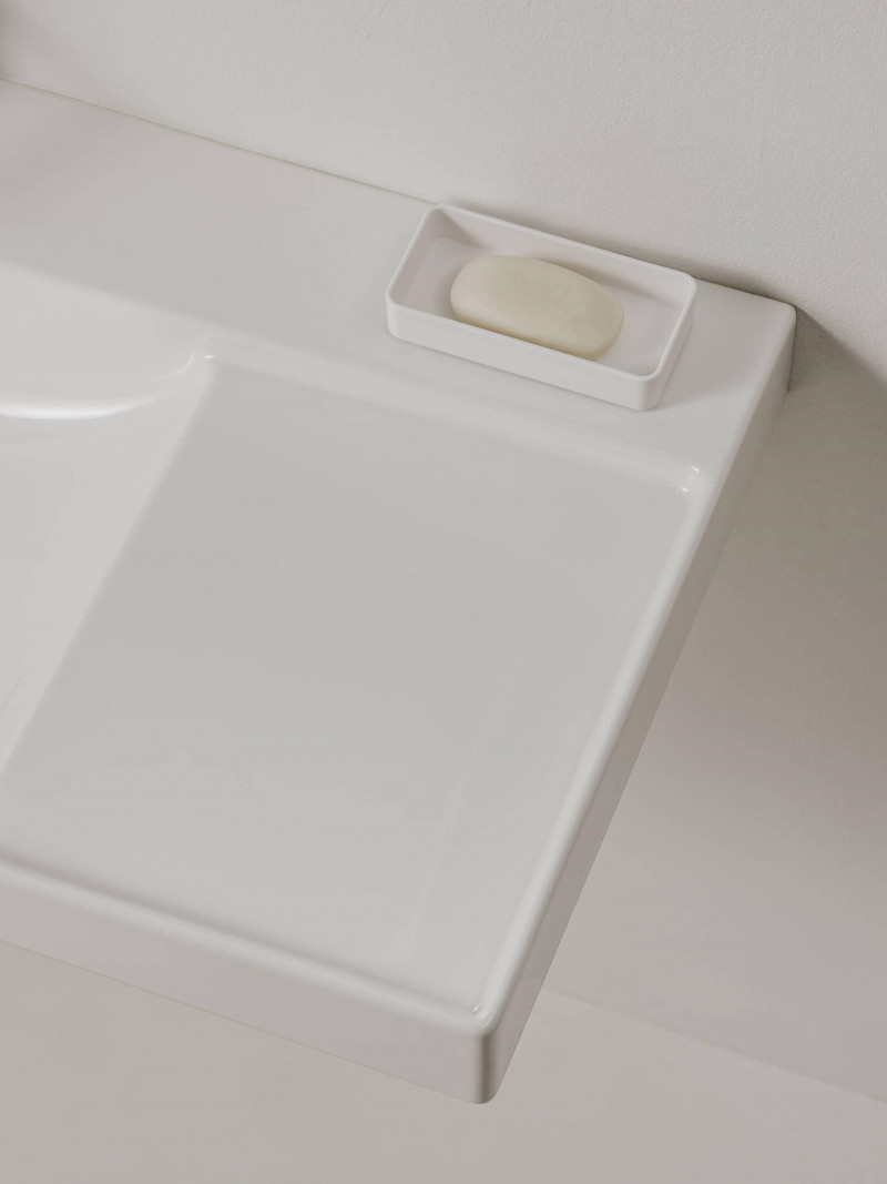 Roca Ona umywalka wisząca lewa 80x46 Fineceramic biały A327689000