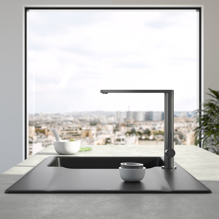 Villeroy&Boch Finera bateria kuchenna z obrotową wylewką antracyt 92700005