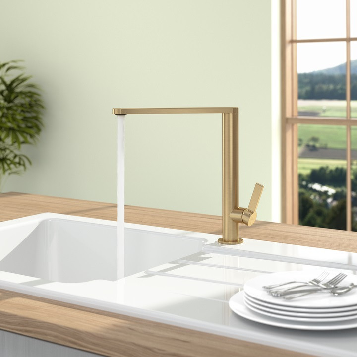 Villeroy&Boch Finera bateria kuchenna z obrotową wylewką złoty 92700003