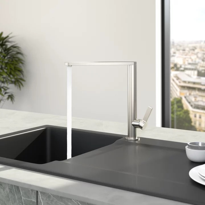 Villeroy&Boch Finera bateria kuchenna z obrotową wylewką stal szczotkowana 927000LC