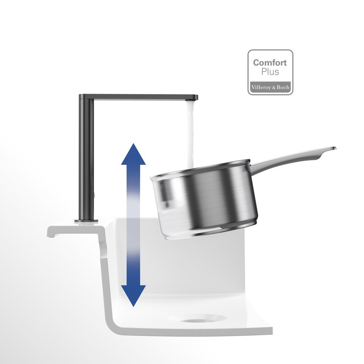 Villeroy&Boch Finera bateria kuchenna z obrotową wylewką antracyt 92700005