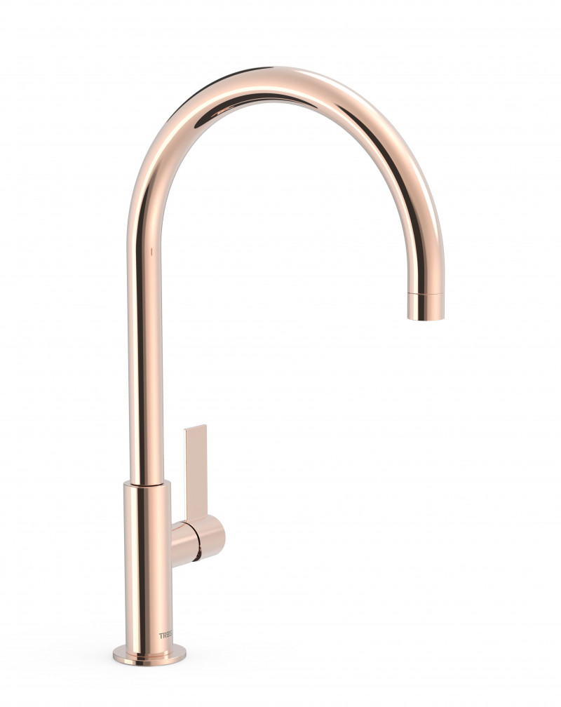 Tres Exclusive Project-Tres bateria umywalkowa wysoka XL 24K różowe złoto 211.906.01.OP