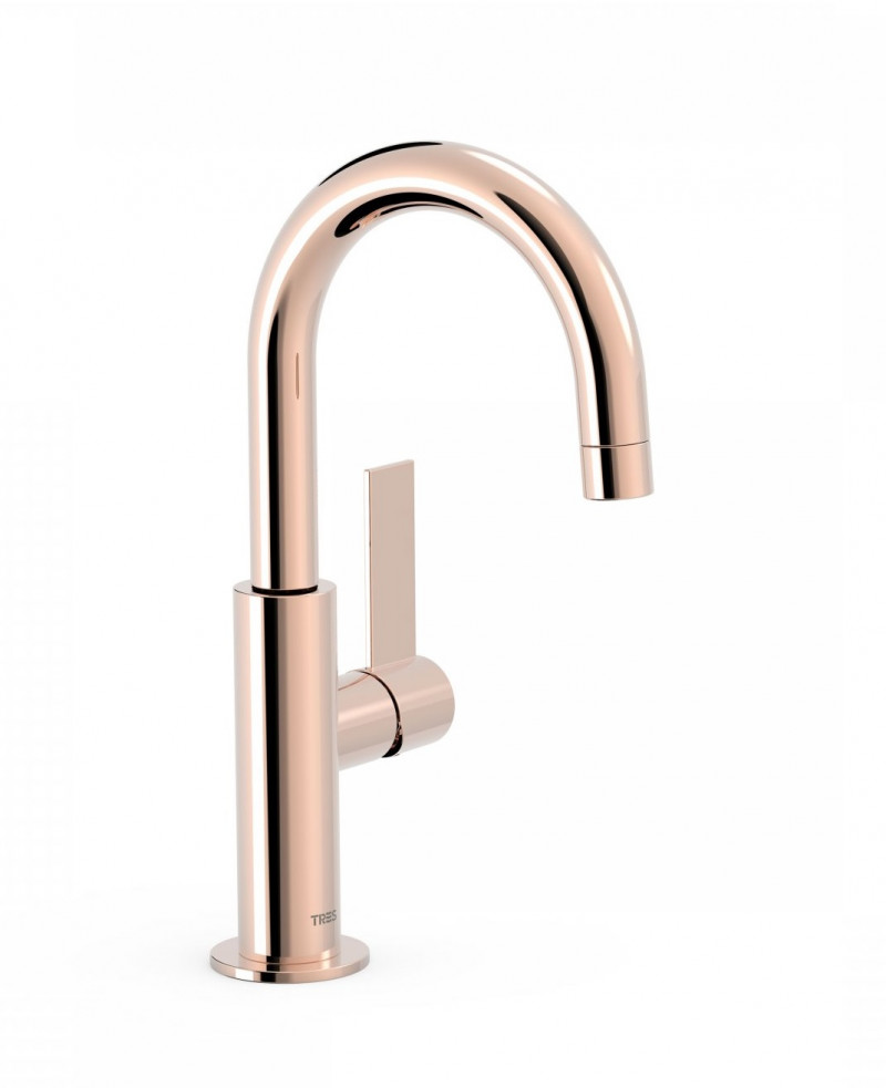 Tres Exclusive Project-Tres bateria umywalkowa 24K różowe złoto 21190401OP
