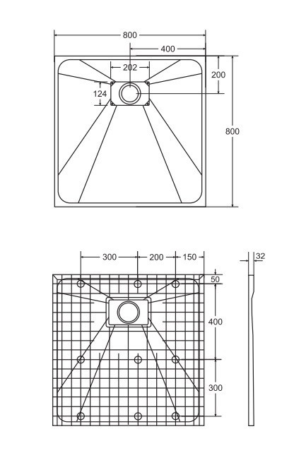 BESCO Vexo Black Ultraslim brodzik kwadratowy 80x80 czarny BVB-80-80-K
