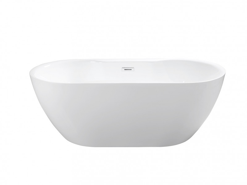 Besco Navia wanna wolnostojąca 150x80 cm akryl biały + syfon chrom WAS-150-N