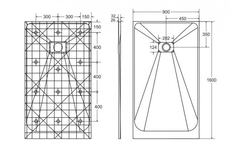 BESCO Vexo Black Ultraslim brodzik prostokątny 160x90 czarny BVB-160-90-P