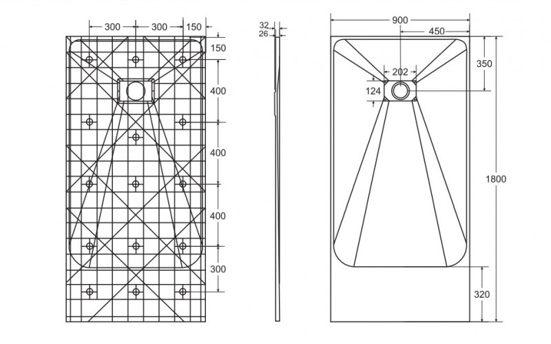 BESCO Vexo Ultraslim brodzik prostokątny 180x90 biały BV-180-90-P