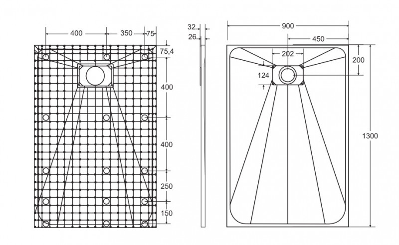 BESCO Vexo Ultraslim brodzik prostokątny 130x90 biały BV-130-90-P