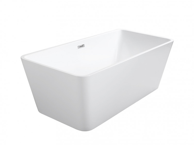Besco Evita wanna wolnostojąca 160x80 cm akryl biały + syfon chrom WAS-160-E