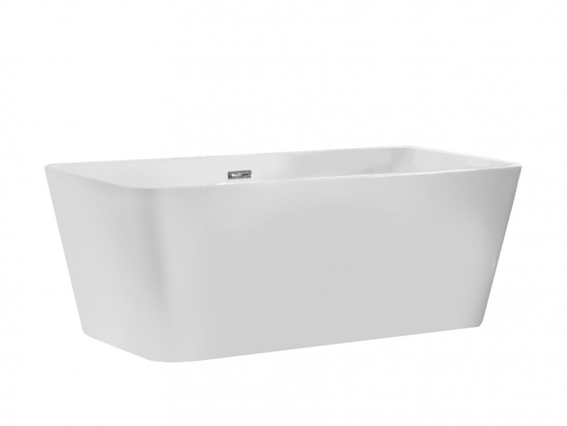 Besco Evita wanna wolnostojąca 160x80 cm akryl biały + syfon chrom WAS-160-E