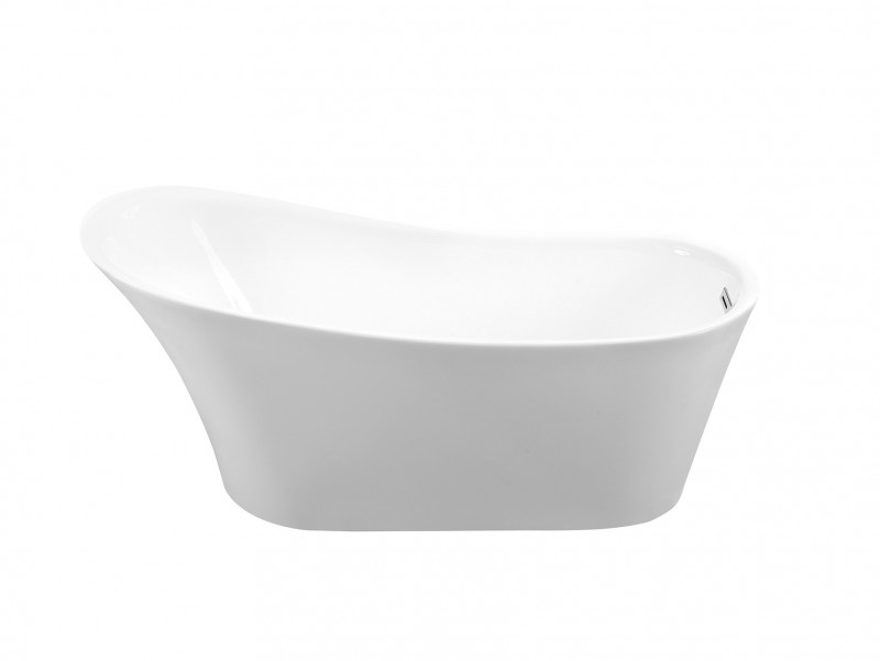 Besco Calima wanna wolnostojąca 170x74 cm akryl biały + syfon chrom WAS-170-C