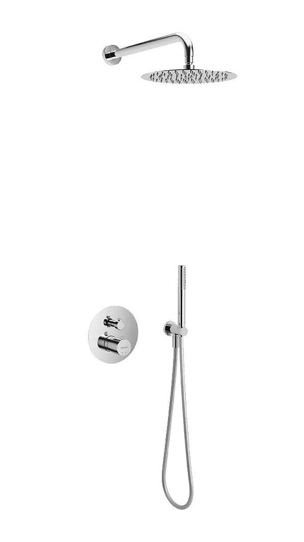 Excellent Pi kompletny termostatyczny zestaw prysznicowy podtynkowy 3-drożny chrom połysk AREX.SET.1248CR
