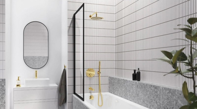 Excellent Pi kompletny zestaw prysznicowy podtynkowy 3-drożny złoty AREX.SET.1247GL