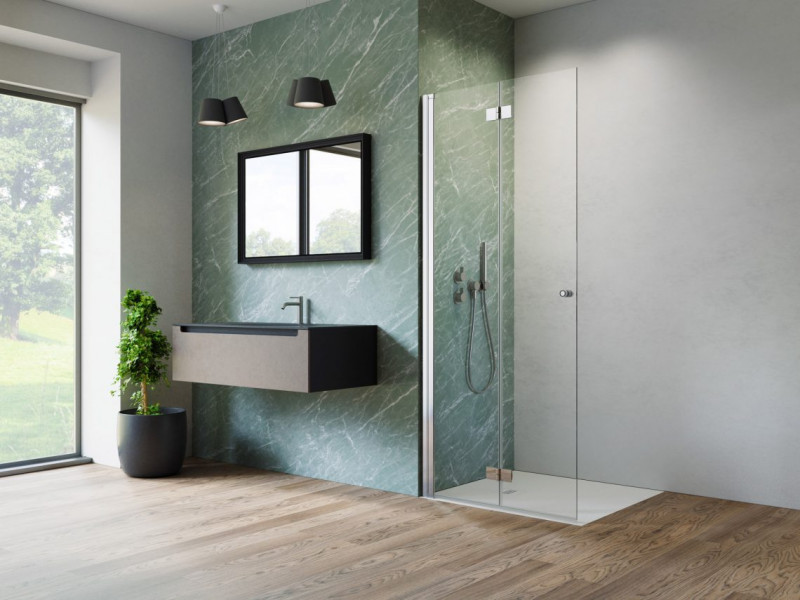 Radaway Nes 8 Walk-In KDD B ścianka składana 100 cm lewa chrom przeźroczyste Easy Clean 10074100-01-01L