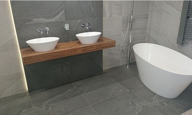 Sanitti Sei umywalka stawiana na blat 50x35 lany marmur biały połysk SEI-50-BP