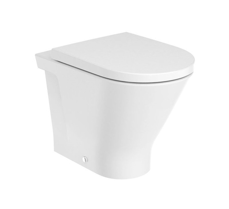 Roca Gap Round Rimless muszla stojąca odpływ uniwersalny Supraglaze A3470N7S00