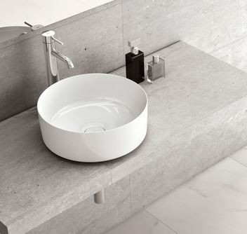 Roca Inspira Round umywalka nablatowa 37cm 37x37 Supraglaze A327523S00