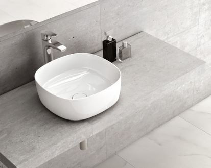 Roca Inspira Soft umywalka blatowa 37cm 37x37 Supraglaze A32750RS00