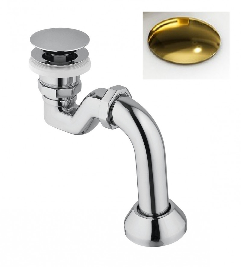 Besco syfon do wannien wolnostojących click-clack złoty OKK-ZLO