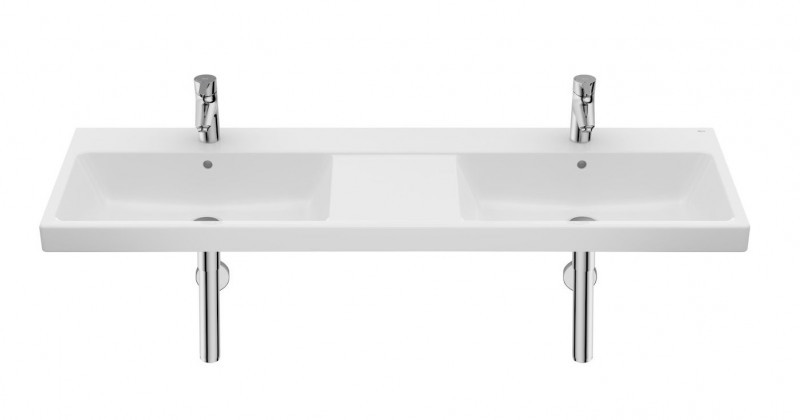 Roca Gap umywalka wisząca podwójna 140x46 biały Supraglaze A3270MUS00