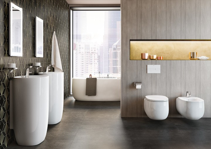 Roca Beyond Rimless muszla wisząca 58 cm Supraglaze A3460B7S00