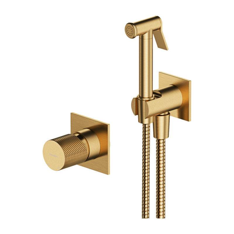 Omnires Contour system bidetowy podtynkowy złoty szczotkowany SYSCTBI1GLB