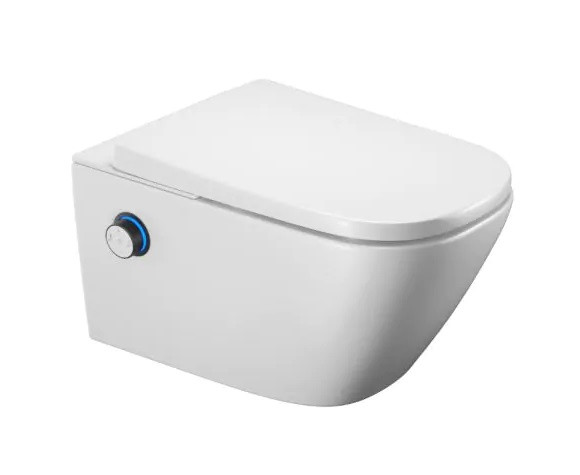 Excellent Dakota 2.0 S2 toaleta myjąca muszla wisząca z deską z funkcją bidetu biały + pilot + pokrętło czarne ZEPR.0124.05