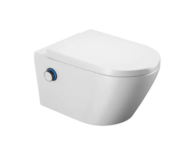 Excellent Dakota 2.0 D2 toaleta myjąca muszla wisząca z deską z funkcją bidetu biały + pilot + pokrętło czarne ZEPR.0124.02