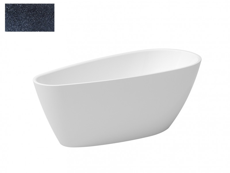 Besco Goya A-Line Glam wanna wolnostojąca 170x80 cm akryl grafitowa + syfon grafit WA-170-GGG