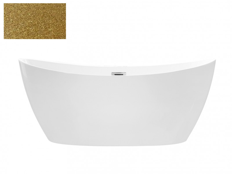 Besco Ayla Glam wanna wolnostojąca 170x80 cm akryl złota + syfon złoty WA-170-AYZZ