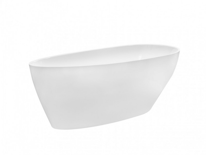 Besco Goya wanna wolnostojąca 160x70 cm Mineral DuraBe + syfon grafit WMD-160-GGR