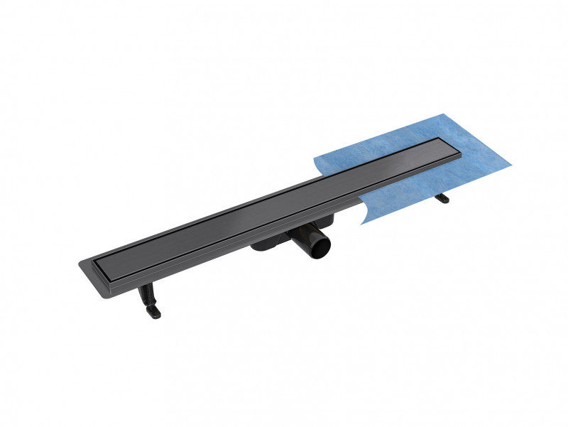 Besco Virgo Grafit Duo odpływ liniowy 70 cm, wys. 6,2 cm ruszt 2w1 grafit OL-70-VGR