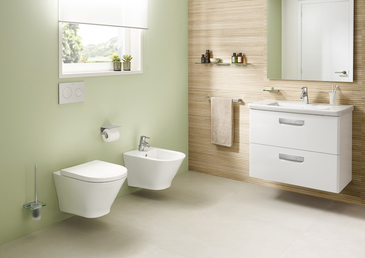 Roca Gap Round bidet wiszący z ukrytym mocowaniem Supraglaze A3570N6S00