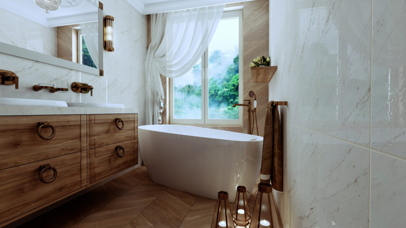 Sanitti Milla wanna wolnostojąca 165x71 lany marmur biały połysk 11070000